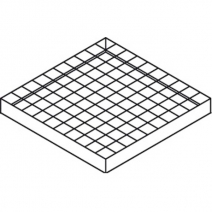 Paleta (wanna) wychwytowa LOW, platforma robocza FW3, stalowa, 83 l, ocynkowana
